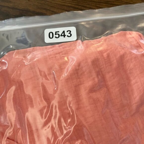 Mango Flowing Lyocell Shirt cropped boxy oversized peach coral size 6 - Picture 11 of 11